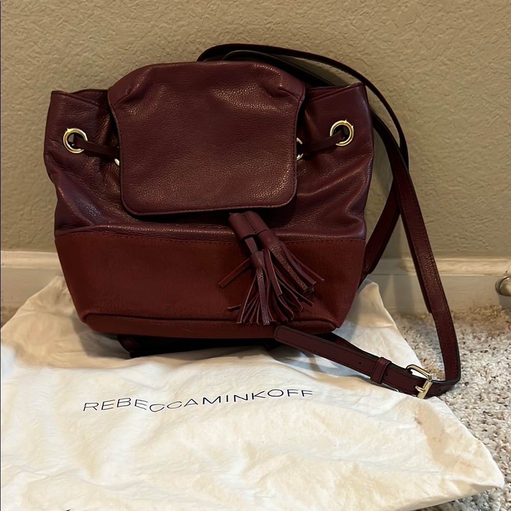Rebecca Minkoff Burgundy Leather Backpack